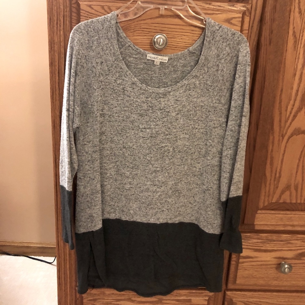 Grey and black sweater